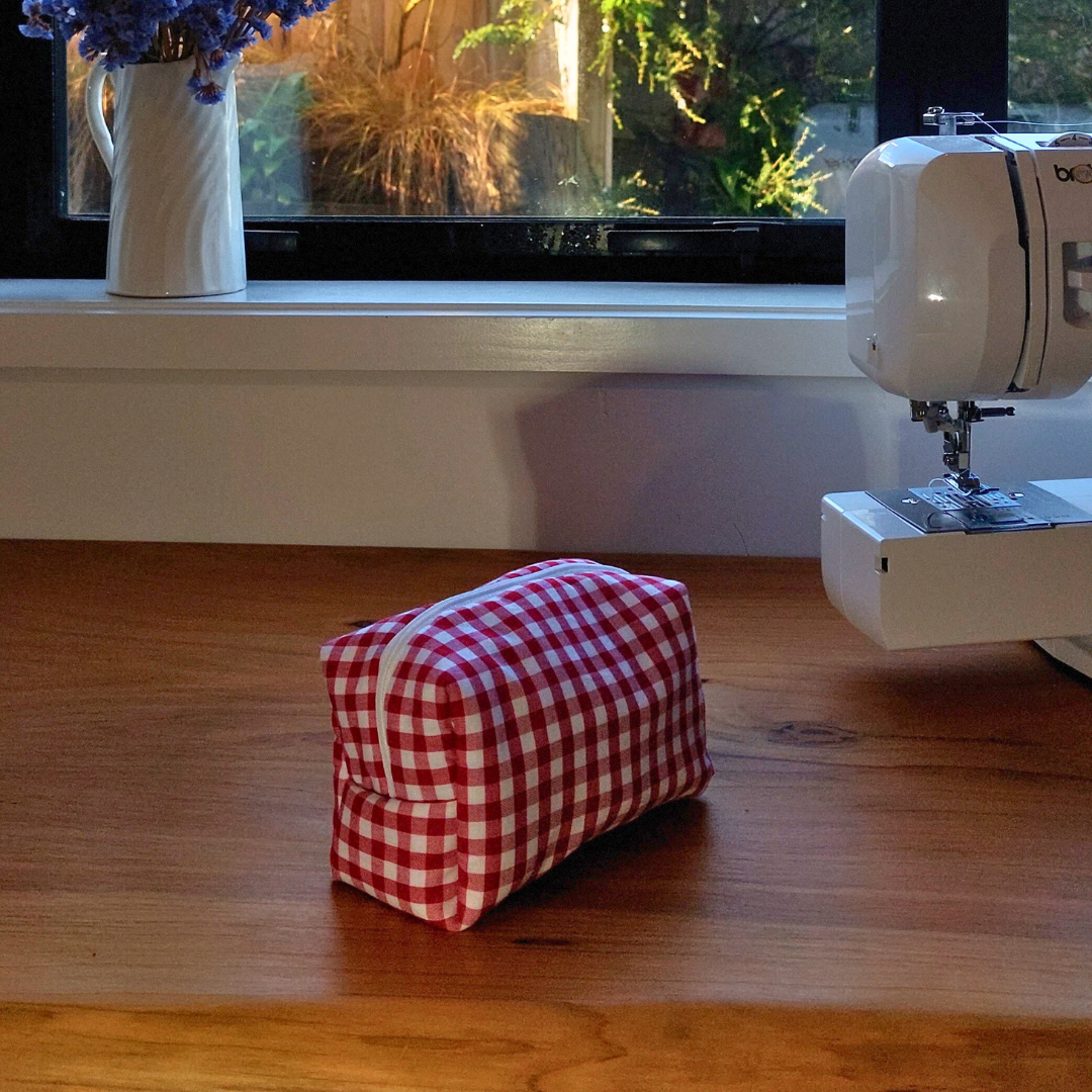 Makeup Bags - Red Gingham