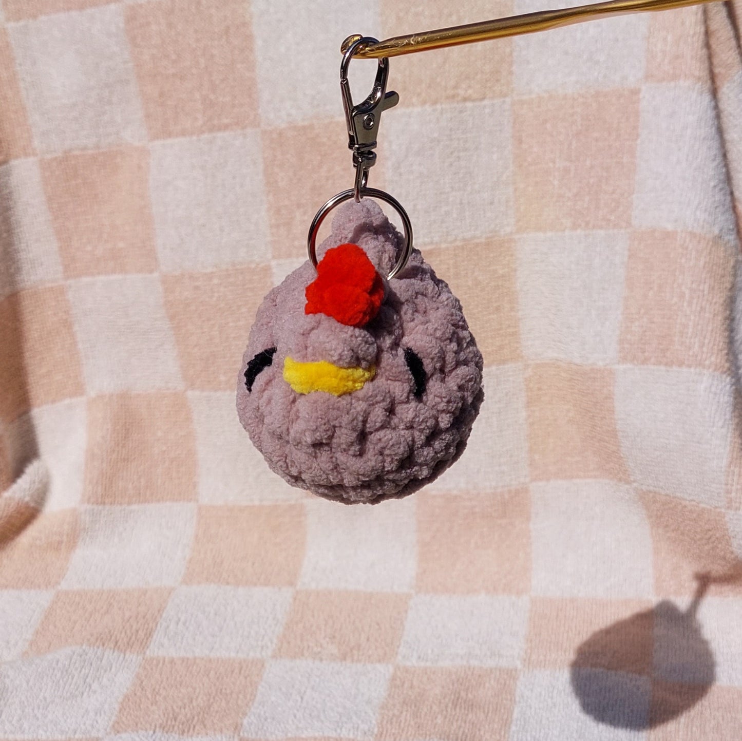 Crochet Chicken Keychain