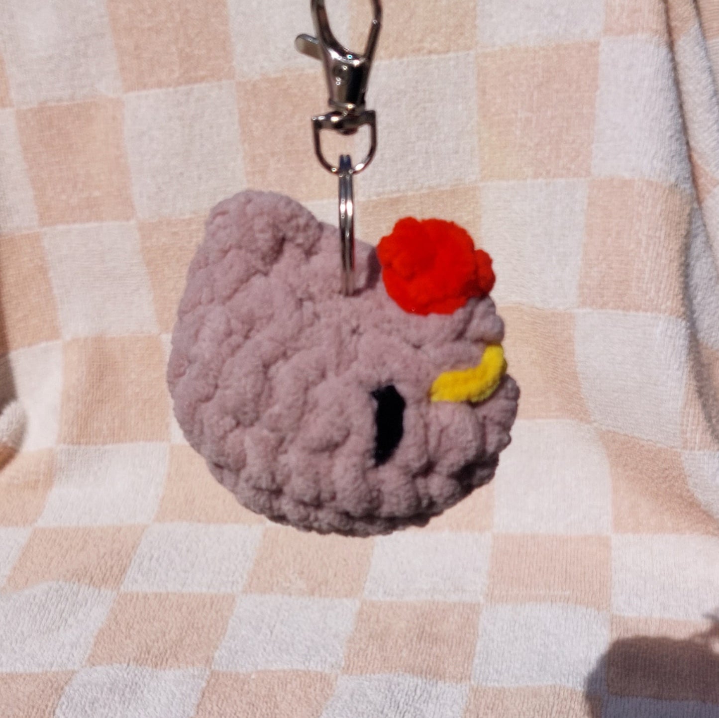Crochet Chicken Keychain