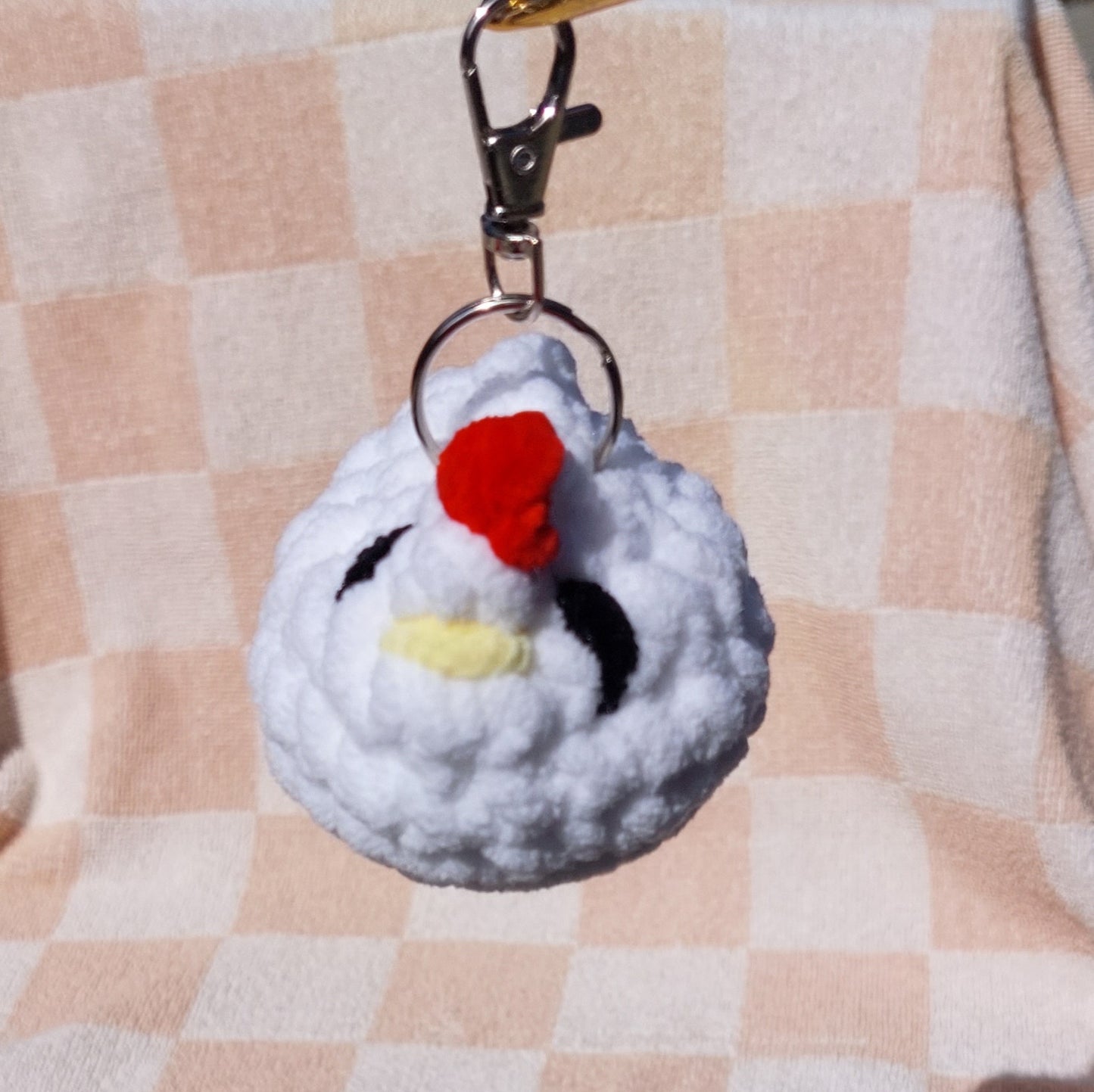 Crochet Chicken Keychain