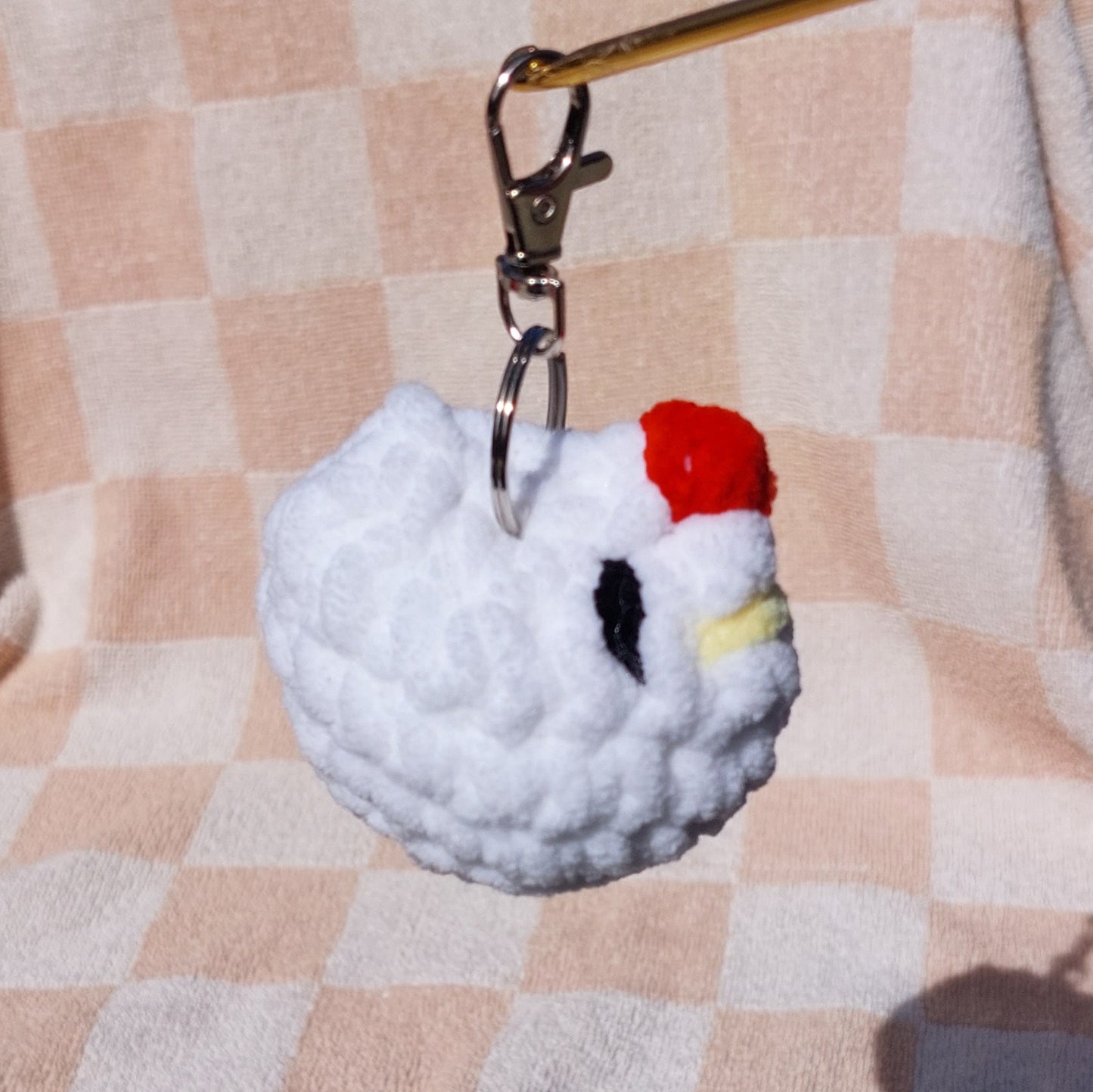 Crochet Chicken Keychain