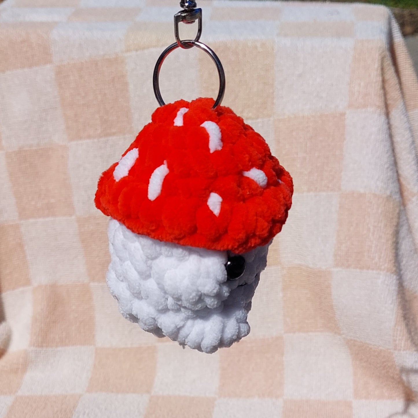 Crochet Mushroom-Man Keychain