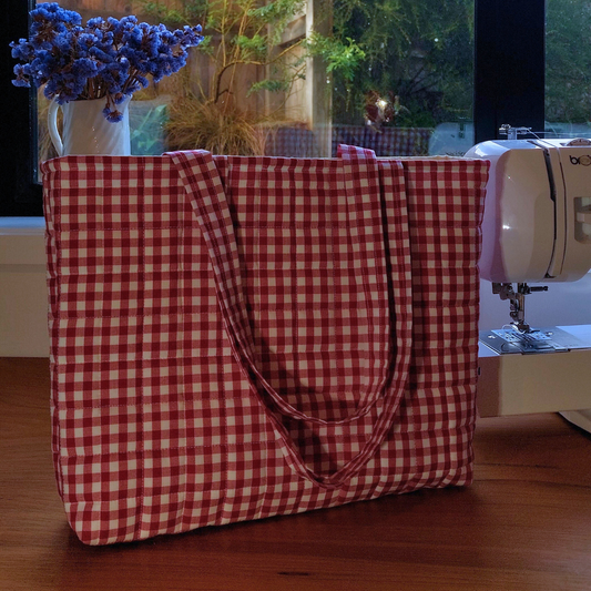 Quilted Tote Bag - Picnic