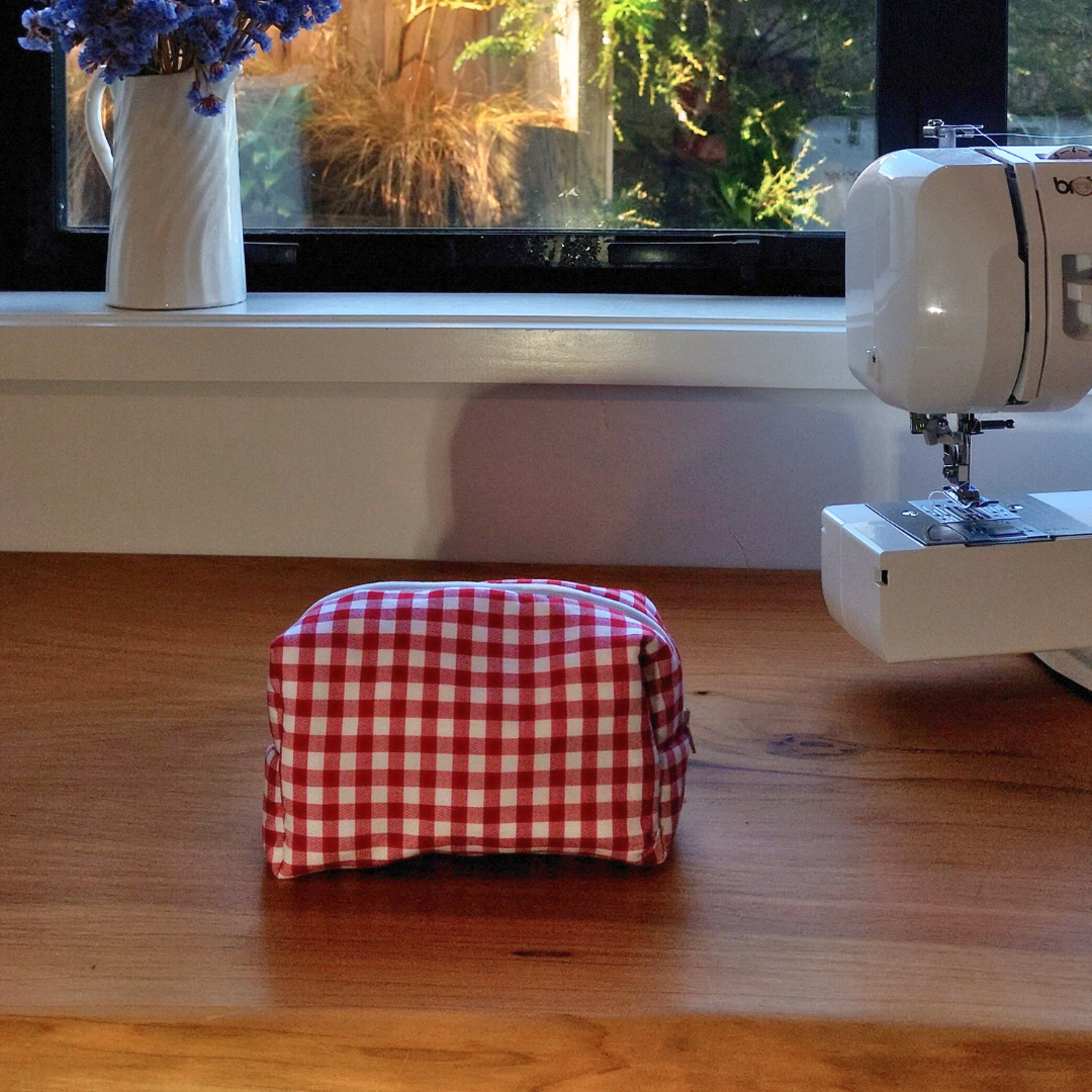 Makeup Bags - Red Gingham
