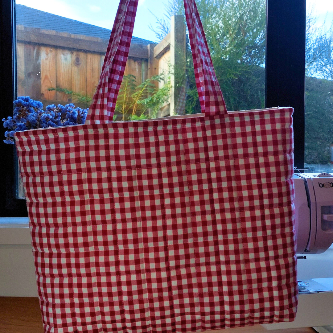 Quilted Tote Bag - Picnic