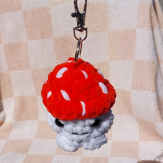 Crochet Mushroom-Man Keychain