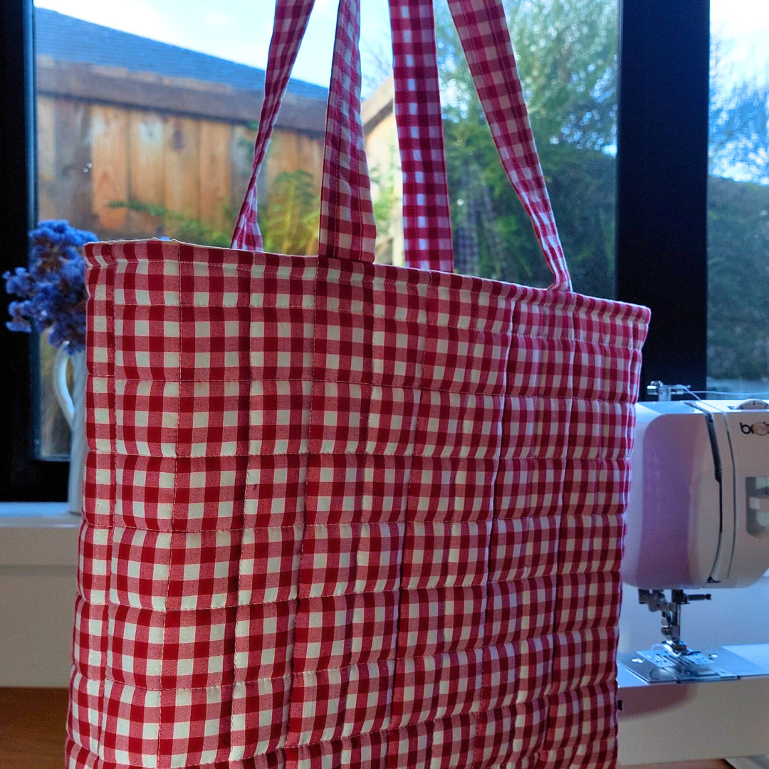 Quilted Tote Bag - Picnic