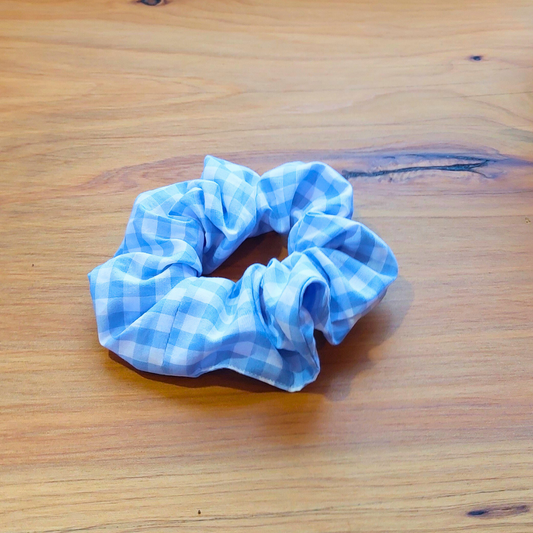 Scrunchie - Blue Gingham