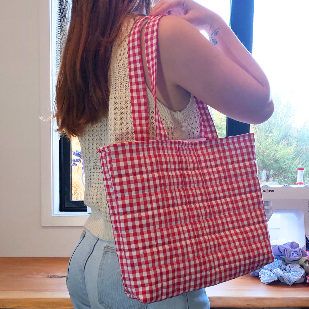 Quilted Tote Bag - Picnic